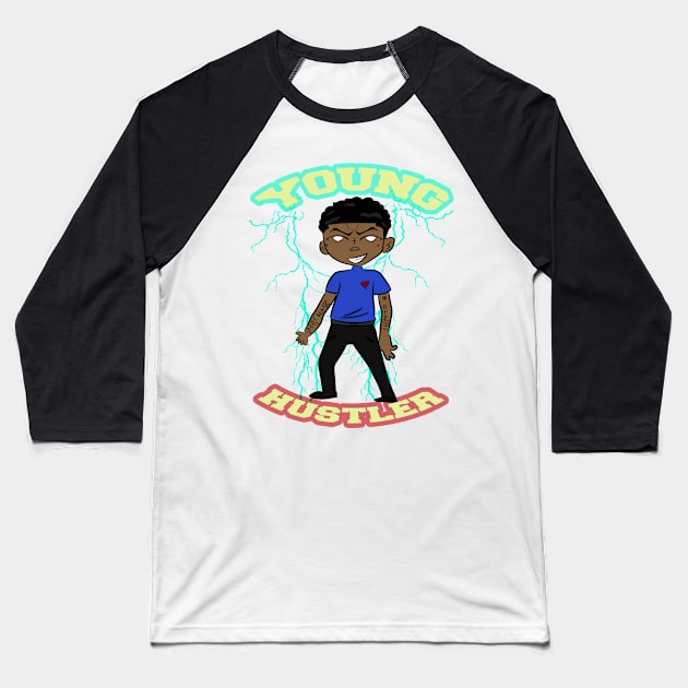 young hustler Baseball T-Shirt by Rockem